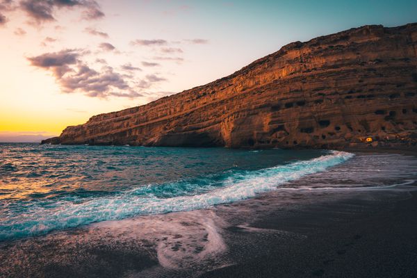 A photo of Full Day Tour of Bronze Age Palaces with Minoan Wine Routes and Iconic Matala Beach